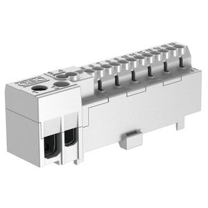 Faseklem met steekcontact 12x2,5mm² polyam grijs VVE=10