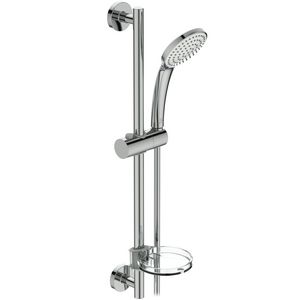 Idealrain M1 glijstangcombinatie 600mm chroom met 1 straalsoort handdouche 100mm