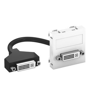 Draagplaat DVI met kabel connector-connector 45x45mm