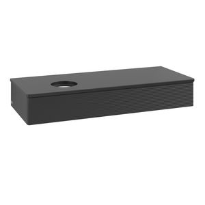 Wastafelonderkast Antao 1200x190x500mm Black Matt Lacquer K11110PD