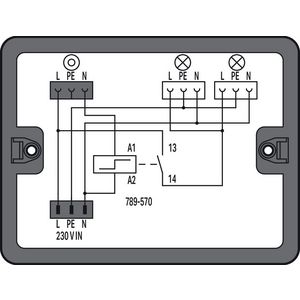 Verdeeldoos Pulsschakeling 2 ingangen 899-632/103-000