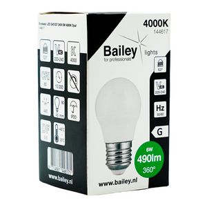 LED-lamp G45 Ecobasic E27 6W 41W 490lm 840 Opal