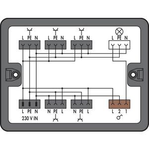 Verdeeldoos Uitschakeling 1 ingang 899-631/478-000