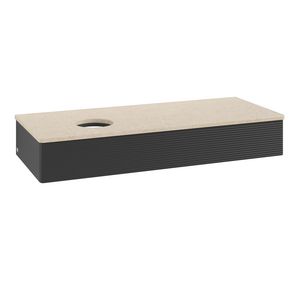 Wastafelonderkast Antao 1200x190x500mm Black Matt Lacquer K11113PD