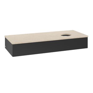Wastafelonderkast Antao 1200x190x500mm Black Matt Lacquer K12013PD