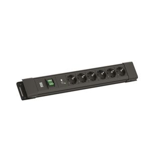 CONNECTUS 6x 230V RA oversp. beveiligingPlus schakelaar 2m