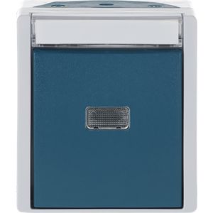 Opbouw wip-impulsdrukker 1-polig IP44 10A 250V AC ocean