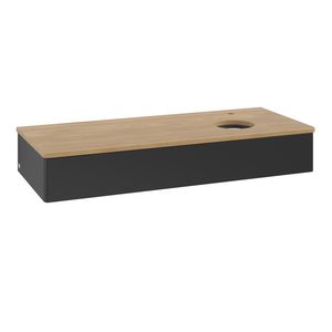 Wastafelonderkast Antao 1200x190x500mm Black Matt Lacquer K12051PD