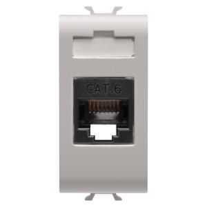RJ45 SOCKET-CATEGORY 6-UTP-1 MODULE-NATURAL SATIN BE