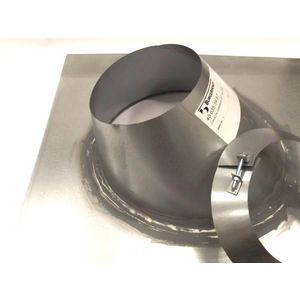 Conische plakplaat CP 130/210 22-45° + stormkraag