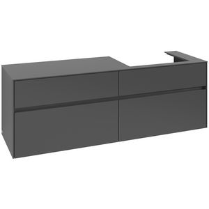 Wastafelonderkast Collaro 1600x548x500mm Graphite C023B0VR