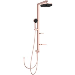 Douchesysteem met hoofddouche ø260mm Alu+ Rose tbv aansluiting op douchekraan
