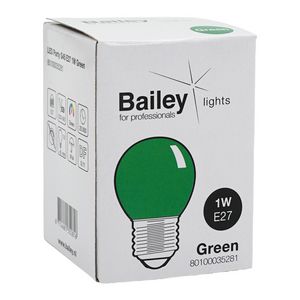 LED-lamp G45 party E27 1W groen