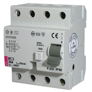 Aardlekschakelaar EFI-4 100A 100mA 4-polig 2062152