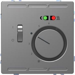 Vloer tempratuurregelaar 230V met schakelaar RVS look SysD