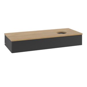 Wastafelonderkast Antao 1200x190x500mm Black Matt Lacquer K12111PD