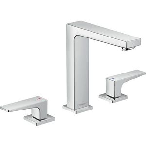 Metropol 3-gats wastafelmengkraan 160 chroom incl. push-open plug