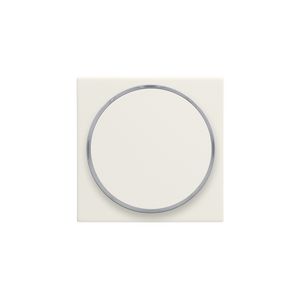 Afwerkingsset met doorschijnende ring zonder symbool voor drukknop 6A cotton white textured