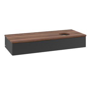 Wastafelonderkast Antao 1200x190x500mm Black Matt Lacquer K12112PD