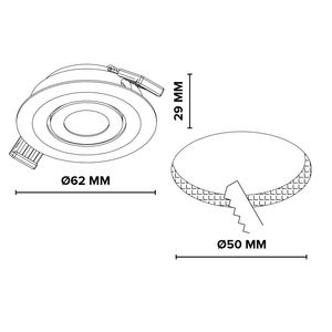 Ledspot richtbaar RVS look 3,1W 350mA 4000K Siena COB
