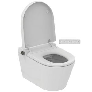 Wandcloset / douchecloset combipack I.LIFE E 610mm glans wit netstroom rimless incl. softclose zitting