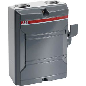 Werkschakelaar 2P 40A (AC-22A 400V) donker grijze behuizing