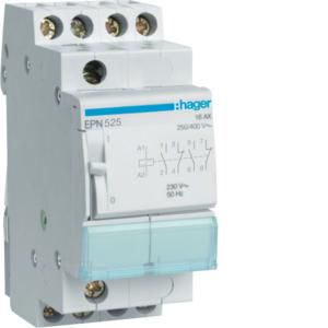 Impulsrelais 16A 2 maak + 2 verbreek 230V AC