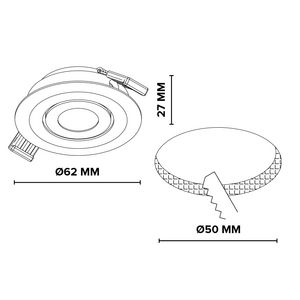 Ledspot richtbaar RVS look 2.1W 700mA 2700K Siena XPG