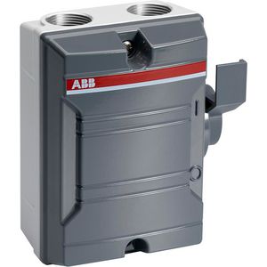 Werkschakelaar 2P 25A (AC-22A 400V) donker grijze behuizing