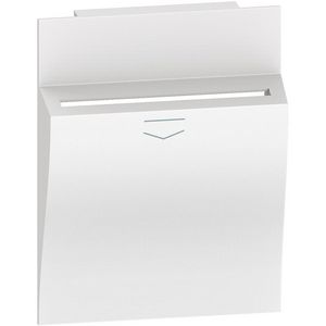 Sierplaat badge-schakelaar wit 2 modulen LivingNow