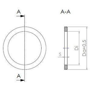 Afdichtring kunststof t.b.v. wartel M12 lage temperatuur (EADR12/90LT) VVE=100