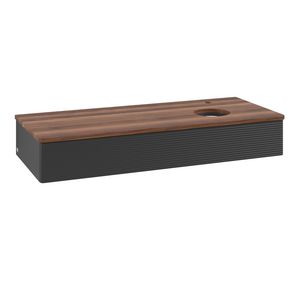 Wastafelonderkast Antao 1200x190x500mm Black Matt Lacquer K12152PD