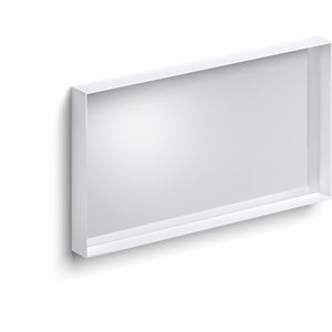 Look at Me spiegel, 90cm, met omlijsting, mat wit