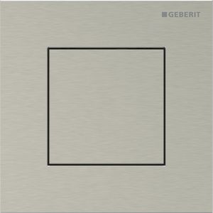 Urinoirsturing pneumatisch type 40 SQUARE Nikkel geborsteld easy-to-clean