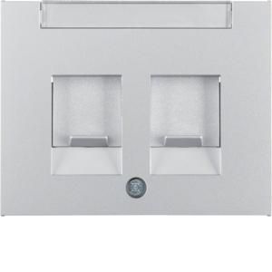 Centraaldoos RJ-datacontactd. 2v berker K.1/K.5 aluminium