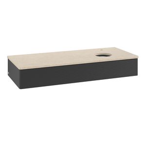 Wastafelonderkast Antao 1200x190x500mm Black Matt Lacquer K12153PD
