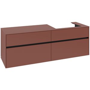 Wastafelonderkast Collaro 1600x548x500mm Wine Red C023B0AH