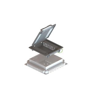 Vloerdoos 4 x Wandcontactdoos en 8 data IK-3
