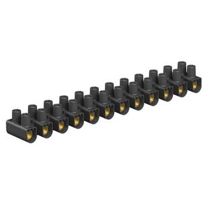 Seriekroonsteen 16,0mm² polypr. zwart VVE=10