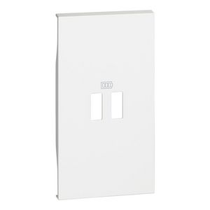 Sierplaat 2xUSB contactdoos wit 2 modulen LivingNow