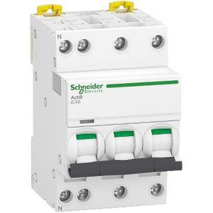 Installatieautomaat 3-polig + Nul 16A B-karakteristiek 450 Acti9 iC40