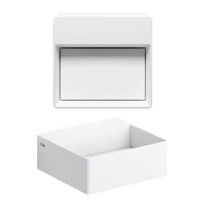 New Flush 1 fontein 280x270x100mm wit met voorbewerkt kraangat.+afv.set