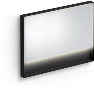 Look at Me spiegel, 110cm, LED-verlichting, IP44, mat zwart