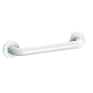 Wandbeugel Ø32mm 300mm staal nylon wit