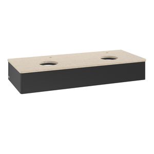 Wastafelonderkast Antao 1200x190x500mm Black Matt Lacquer K13053PD