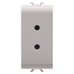 SELV SOCKET--2P 6A 24V-1 MODULE-NATURAL SATIN BE VVE=12