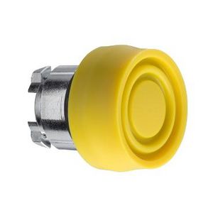 Drukknop Ø22mm met kapje Geel