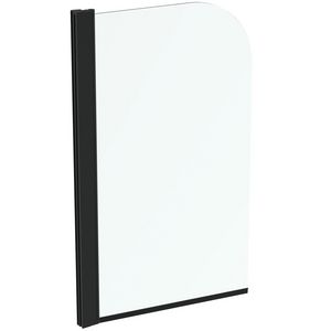 connect 2 badscherm 80cm ronde hoek silk black T9924V3