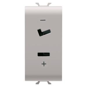 SELV SOCKET--2P 6A 24V POLARIZED-1 MODULE-NATURA VVE=12