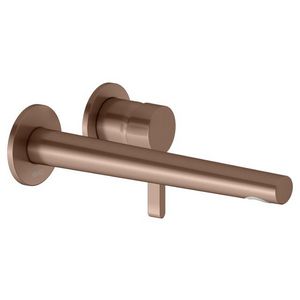 1-hendel wastafelmengkraan UP wandmontage 243mm rood goud 51516290202